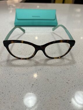 Authentic Tiffany & Co. Eyeglass Frames - Tortoiseshell & Tiffany Blue